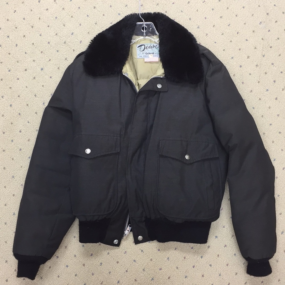 Men’s Schott brand down-filled bomber jacket